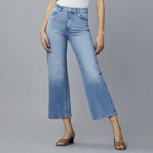 DL1961 Hepburn Wide Leg High Rise Vintage Jeans Droplet Blue Denim Size 30